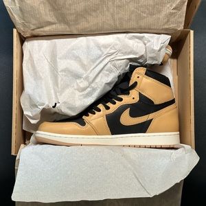 New Air Jordan 1 Retro High OG Vachetta Tan & Black Sail Men’s Size 10 (UK 9)